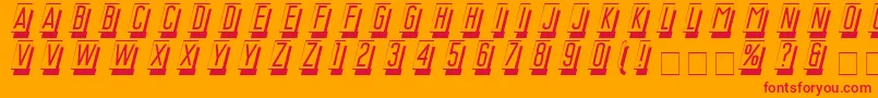 MastercardNormal Font – Red Fonts on Orange Background