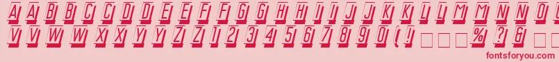 MastercardNormal Font – Red Fonts on Pink Background