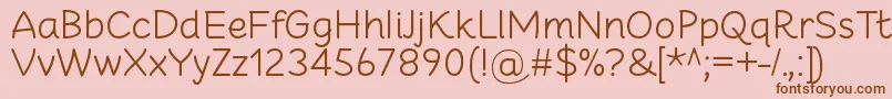 CheeronstaLight Font – Brown Fonts on Pink Background