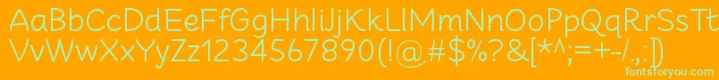 CheeronstaLight Font – Green Fonts on Orange Background