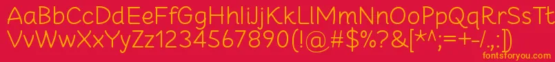 CheeronstaLight Font – Orange Fonts on Red Background