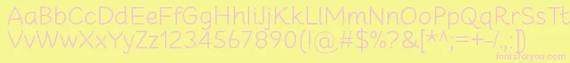 CheeronstaLight Font – Pink Fonts on Yellow Background