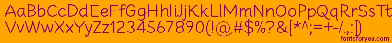 CheeronstaLight Font – Purple Fonts on Orange Background