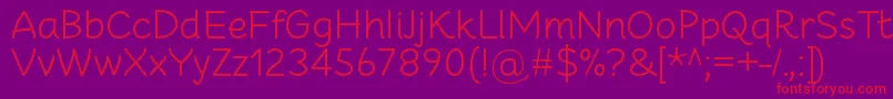 CheeronstaLight Font – Red Fonts on Purple Background