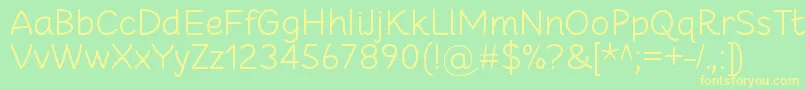 CheeronstaLight Font – Yellow Fonts on Green Background