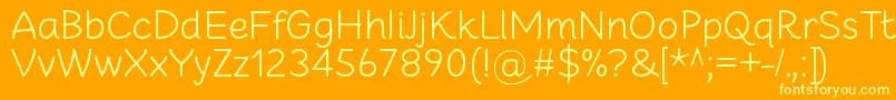 CheeronstaLight Font – Yellow Fonts on Orange Background