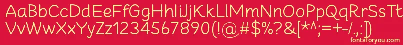 CheeronstaLight Font – Yellow Fonts on Red Background