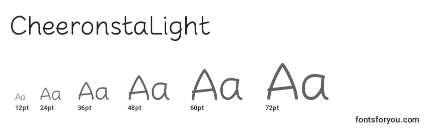 CheeronstaLight Font Sizes