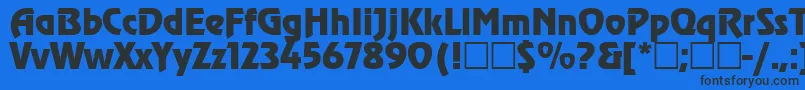 Agzr Font – Black Fonts on Blue Background