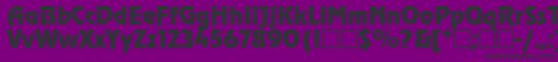 Czcionka Agzr – czarne czcionki na fioletowym tle