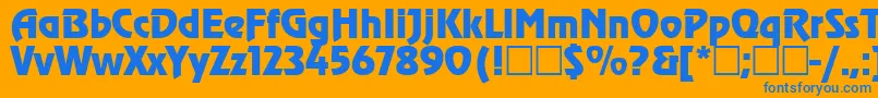 Agzr Font – Blue Fonts on Orange Background