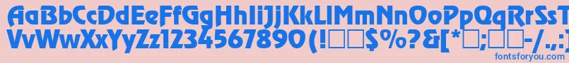 Agzr Font – Blue Fonts on Pink Background