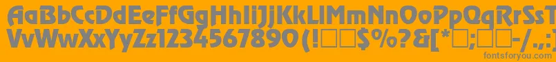 フォントAgzr – オレンジの背景に灰色の文字