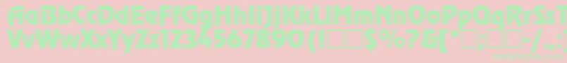 Agzr Font – Green Fonts on Pink Background