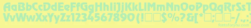 Agzr Font – Green Fonts on Yellow Background