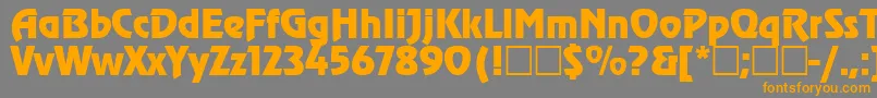 Agzr Font – Orange Fonts on Gray Background