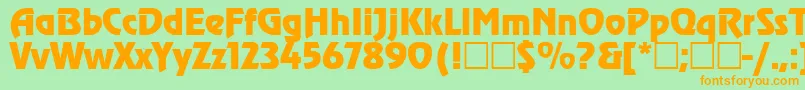 Agzr Font – Orange Fonts on Green Background