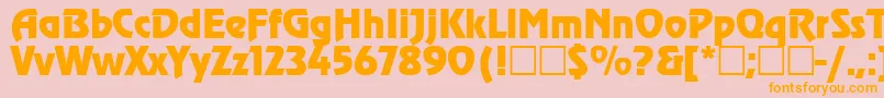 Agzr Font – Orange Fonts on Pink Background
