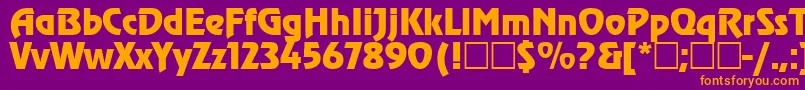 Agzr Font – Orange Fonts on Purple Background