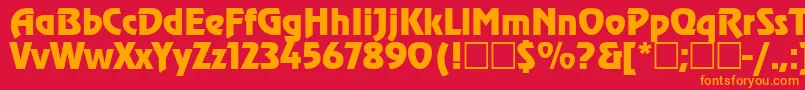 Agzr Font – Orange Fonts on Red Background