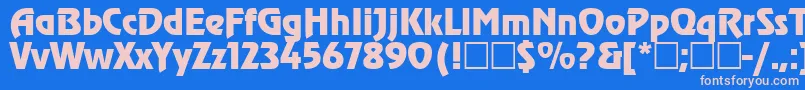 Agzr Font – Pink Fonts on Blue Background