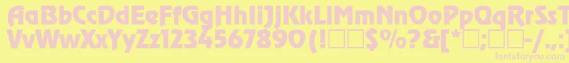 Agzr Font – Pink Fonts on Yellow Background