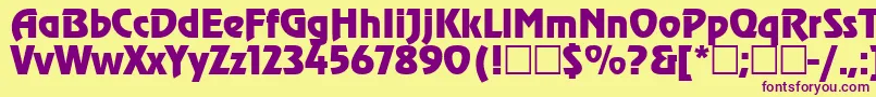 Agzr Font – Purple Fonts on Yellow Background