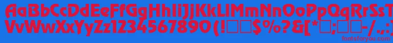 Agzr Font – Red Fonts on Blue Background