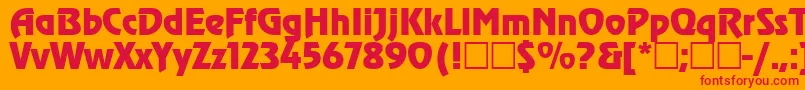 Agzr Font – Red Fonts on Orange Background