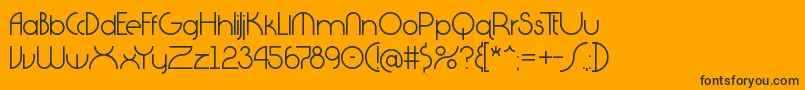 Diagano Font – Black Fonts on Orange Background