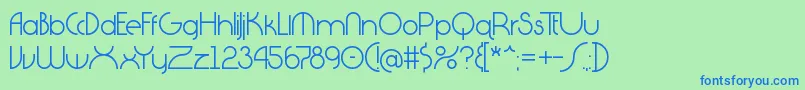 Diagano Font – Blue Fonts on Green Background