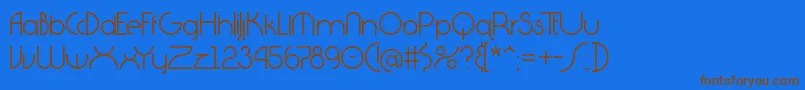 Diagano Font – Brown Fonts on Blue Background