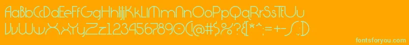 Diagano Font – Green Fonts on Orange Background