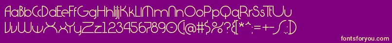 Diagano Font – Yellow Fonts on Purple Background