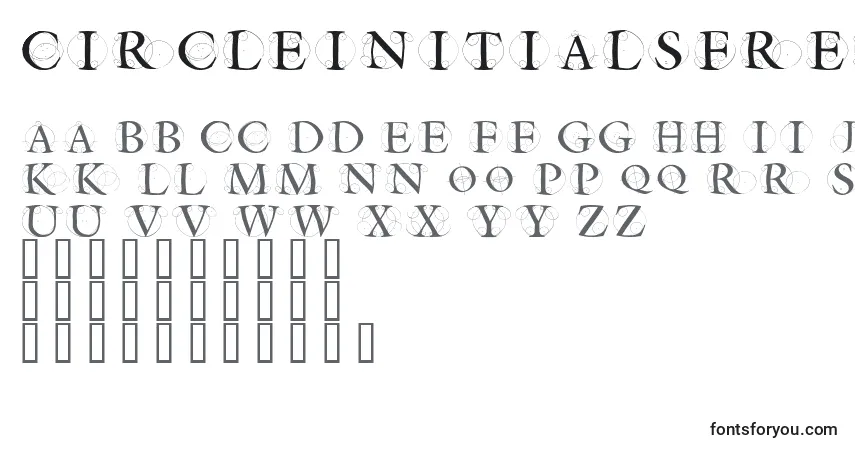 Schriftart Circleinitialsfree – Alphabet, Zahlen, spezielle Symbole