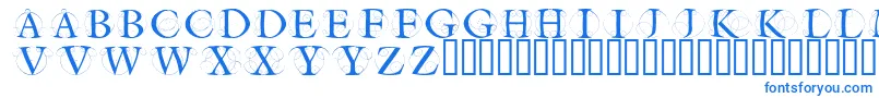 Шрифт Circleinitialsfree – синие шрифты
