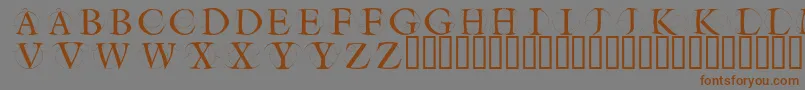 Police Circleinitialsfree – polices brunes sur fond gris