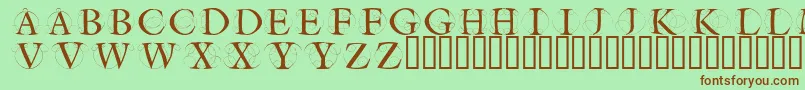 Circleinitialsfree Font – Brown Fonts on Green Background