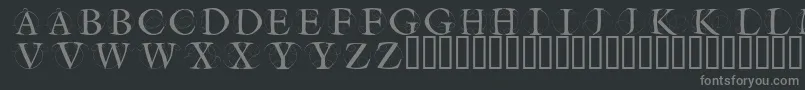 Шрифт Circleinitialsfree – серые шрифты на чёрном фоне