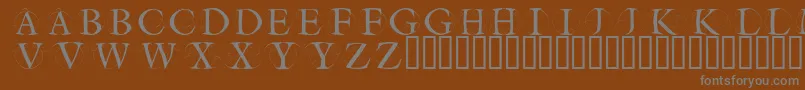 fuente Circleinitialsfree – Fuentes Grises Sobre Fondo Marrón