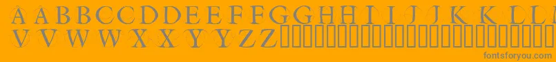 Circleinitialsfree Font – Gray Fonts on Orange Background