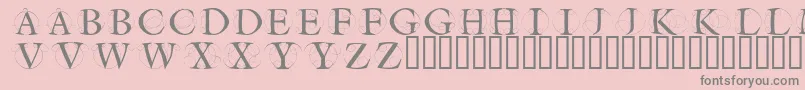 Weitere Informationen zur Circleinitialsfree-Schriftart Circleinitialsfree-Schriftart – Graue Schriften auf rosa Hintergrund