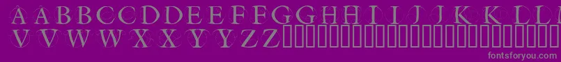 Circleinitialsfree Font – Gray Fonts on Purple Background