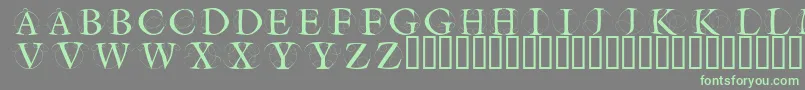 fuente Circleinitialsfree – Fuentes Verdes Sobre Fondo Gris