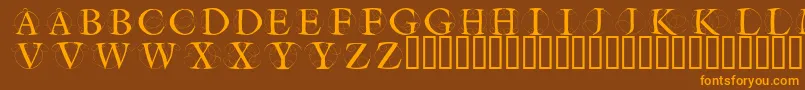 Circleinitialsfree Font – Orange Fonts on Brown Background