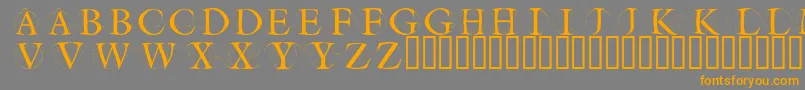 fuente Circleinitialsfree – Fuentes Naranjas Sobre Fondo Gris