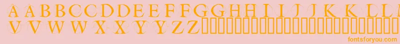 Circleinitialsfree Font – Orange Fonts on Pink Background