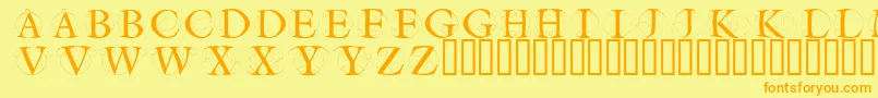 Circleinitialsfree Font – Orange Fonts on Yellow Background