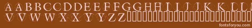 Circleinitialsfree Font – Pink Fonts on Brown Background