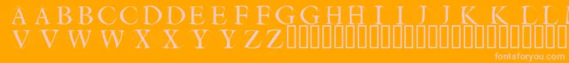 Police Circleinitialsfree – polices roses sur fond orange